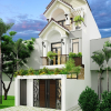 Mẫu nhà đẹp 5x20m 3 tầng hình khối đơn giản