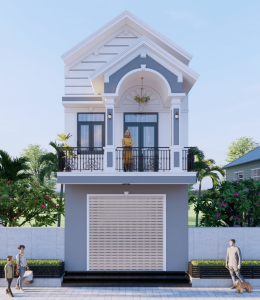 Công trình nhà Phố Liền kề 1 trệch 1 lầu mài Bê Tông